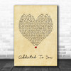 Picture This Addicted To You Vintage Heart Song Lyric Music Poster Print