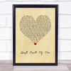 Ed Sheeran feat. YEBBA Best Part Of Me Vintage Heart Song Lyric Music Poster Print