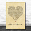 Vance Joy Alone With Me Vintage Heart Song Lyric Music Poster Print