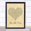 Gert Frobe & Anna Quayle Chu-Chi Face Vintage Heart Song Lyric Music Poster Print