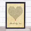 Rachel Platten Stand By You Vintage Heart Song Lyric Music Poster Print