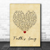 Amy Wadge Faith's Song Vintage Heart Song Lyric Music Poster Print
