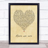 Gloria Estefan here we are Vintage Heart Song Lyric Music Poster Print