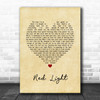 The Dualers Red Light Vintage Heart Song Lyric Music Poster Print