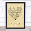 Marillion Neverland Vintage Heart Song Lyric Music Poster Print