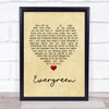 Luther Vandross Evergreen Vintage Heart Song Lyric Music Poster Print