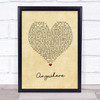 Passenger Anywhere Vintage Heart Song Lyric Music Poster Print