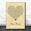 Alicia Keys No One Vintage Heart Song Lyric Music Poster Print