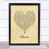 Dean Martin Volare Vintage Heart Song Lyric Music Poster Print