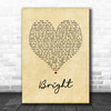 Echosmith Bright Vintage Heart Song Lyric Music Poster Print