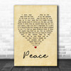 Michael McDonald Peace Vintage Heart Song Lyric Music Poster Print