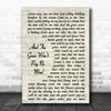 Elvis And The Grass Won't Pay No Mind Vintage Script Song Lyric Music Poster Print