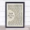 John Denver Take Me Home, Country Roads Vintage Script Song Lyric Music Poster Print