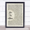 Sting & Shaggy Just One Lifetime Vintage Script Song Lyric Music Poster Print