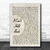 Survivor I Can't Hold Back Vintage Script Song Lyric Music Poster Print