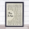 Lady Gaga Marry The Night Vintage Script Song Lyric Music Poster Print