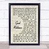 Green Day Good Riddance Vintage Script Song Lyric Music Poster Print