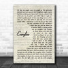 Coldplay Everglow Vintage Script Song Lyric Music Poster Print