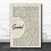 Josh Groban Granted Vintage Script Song Lyric Music Poster Print