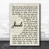 Alison Krauss and the Cox Family Jewels Vintage Script Song Lyric Music Poster Print