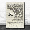 Ed Roland Collective Soul Run Vintage Script Song Lyric Music Poster Print