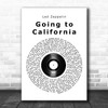 Led Zeppelin Going to California Vinyl Record Song Lyric Music Poster Print