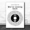 Cock Sparrer Were coming back Vinyl Record Song Lyric Music Poster Print