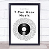 Beach Boys I can hear music Vinyl Record Song Lyric Music Poster Print