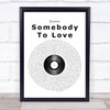 Queen Somebody To Love Vinyl Record Song Lyric Music Poster Print