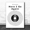 Whitesnake Here I Go Again Vinyl Record Song Lyric Music Poster Print