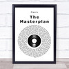 Oasis The Masterplan Vinyl Record Song Lyric Music Poster Print