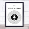Dido Life For Rent Vinyl Record Song Lyric Music Poster Print