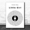 Green Day Little Girl Vinyl Record Song Lyric Music Poster Print