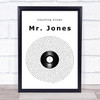 Counting Crows Mr. Jones Vinyl Record Song Lyric Music Poster Print