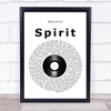 Beyonce Spirit Vinyl Record Song Lyric Music Poster Print