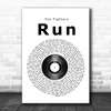 Foo Fighters Run Vinyl Record Song Lyric Music Poster Print