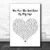 Stevie Wonder You Are The Sunshine Of My Life White Heart Song Lyric Music Poster Print