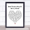 Don Williams Some Broken Hearts Never Mend White Heart Song Lyric Music Poster Print