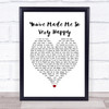 Blood, Sweat & Tears You've Made Me So Very Happy White Heart Song Lyric Music Poster Print