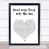 The Libertines Don't Look Back Into The Sun White Heart Song Lyric Music Poster Print