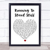 U2 Running To Stand Still White Heart Song Lyric Music Poster Print