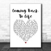 Pink Floyd Coming Back To Life White Heart Song Lyric Music Poster Print