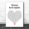 The Cadillac Three Runnin' Red Lights White Heart Song Lyric Music Poster Print