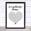 Angels & Airwaves Everything's Magic White Heart Song Lyric Music Poster Print