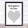 Ariana Grande Honeymoon Avenue White Heart Song Lyric Music Poster Print