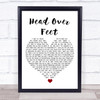 Alanis Morissette Head Over Feet White Heart Song Lyric Music Poster Print