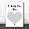 Donny Hathaway A Song For You White Heart Song Lyric Music Poster Print