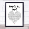 Sting Fields Of Gold White Heart Song Lyric Music Poster Print
