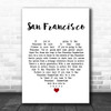 Scott McKenzie San Francisco White Heart Song Lyric Music Poster Print