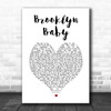 Lana Del Rey Brooklyn Baby White Heart Song Lyric Music Poster Print